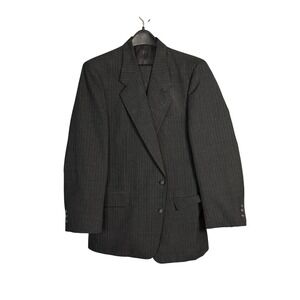 Foreman & Clark Men's Gray Pinstripe Suit 40R